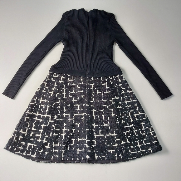 Heavy Silk Blend Dress Ribbed & Knitted Size 6 - Picture 9 of 15